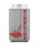 Pipeline US Flag Sideboom Can Sleeve