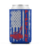 Pipeline US Flag Sideboom Can Sleeve