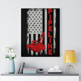 Pipeline US Flag Vertical Canvas