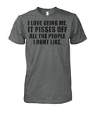 I Love Being Me Unisex Cotton Tee
