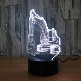 EXCAVATOR 3D Lamp with 7 Changeable Colors [FREE SHIPPING]